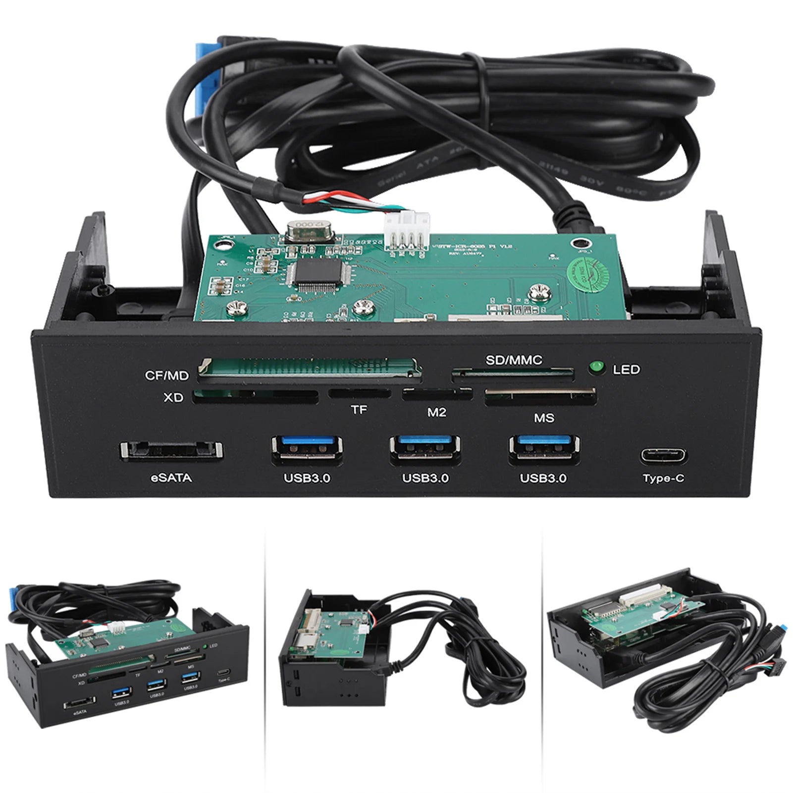 5 25inches Multifunction Internal Card Reader Dashboard Front Panel