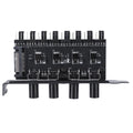 Chassis Fan Hub SATA 4 Pin Adapter 8 Channel CPU Cooling Knob Case