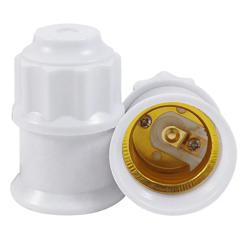 E27 Screw Lamp Holder – White & Gold Ceiling Bulb Socket Base Lamp Socket Base Zpaxo
