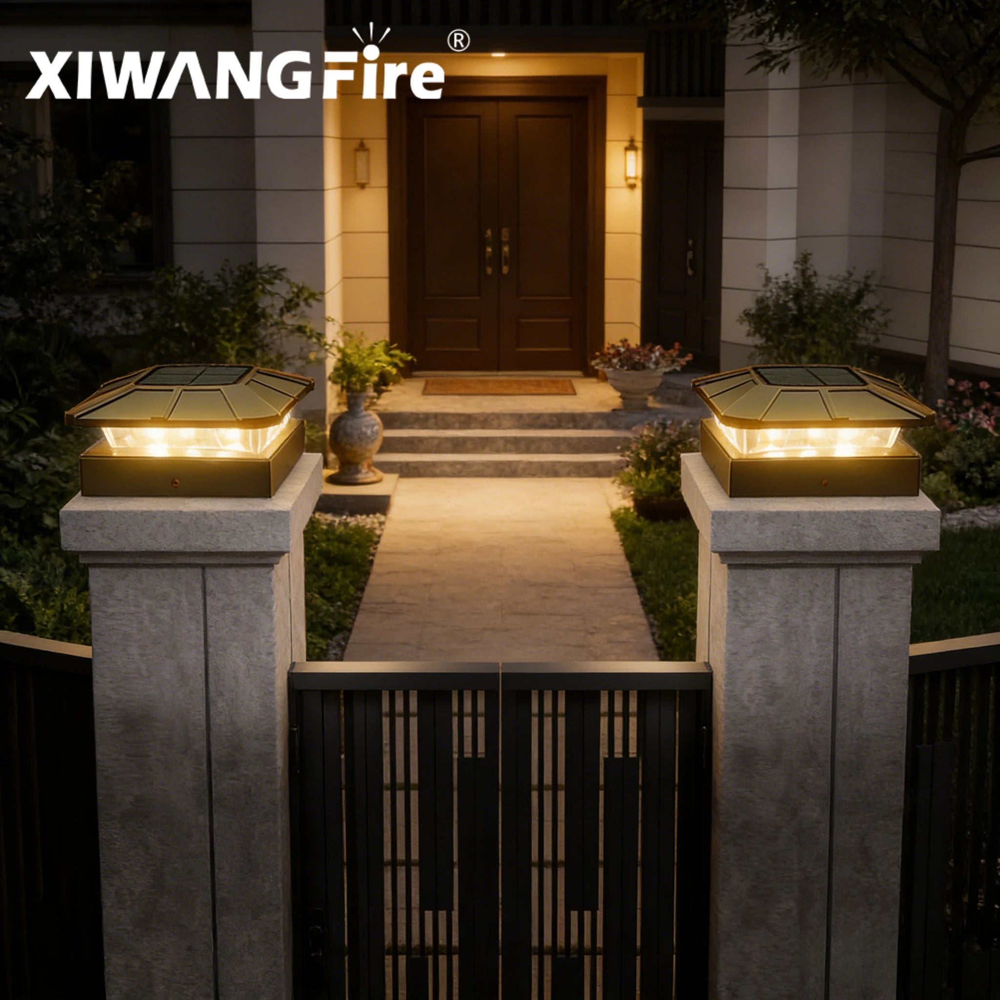 Outdoor Solar Post Cap Lights 3 Modes Fence Light Solar Powered Waterproof Gate Light For 4 Inch Wood Posts Yard Garden Outside Zpaxo