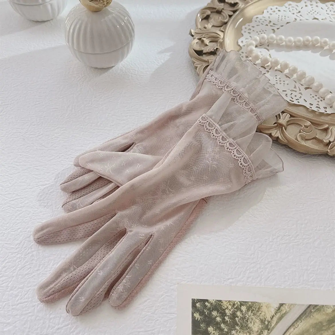 Women's sun protection gloves for outdoor driving cycling lightweight anti slip breathable fashionable sun protection in summer Zpaxo Purple gloves
