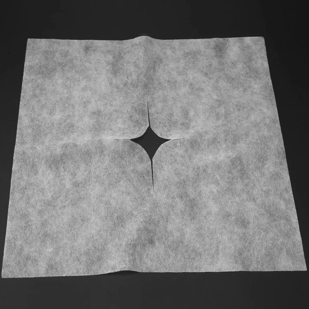 100pcs Massage Table Face Hole Cover Non-woven Fabric Disposable Massage Bedside Pads Square Head Pads Folding for Salon Beauty Zpaxo