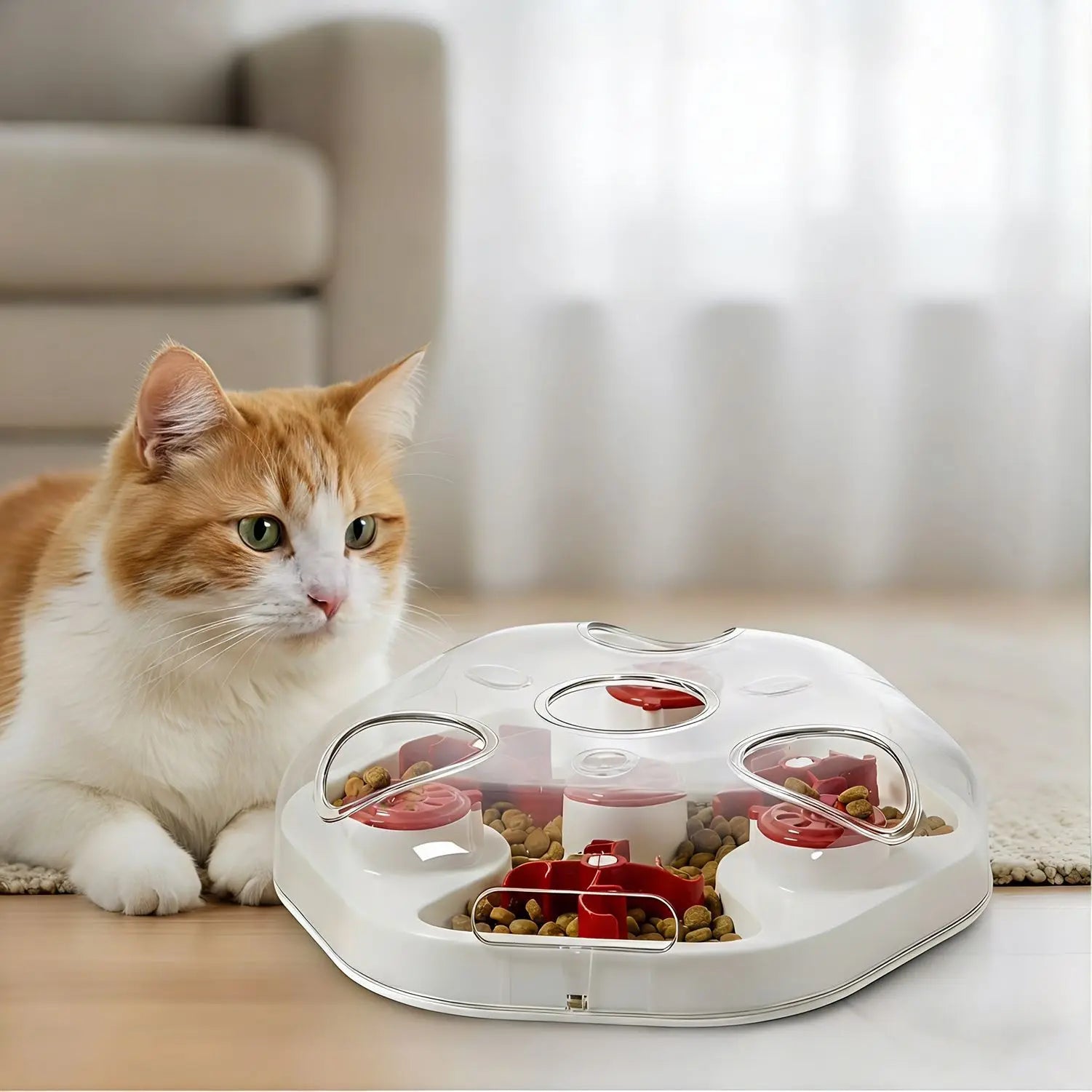 Cat & Dog Puzzle Slow Feeder Maze Toy – Food Dispenser