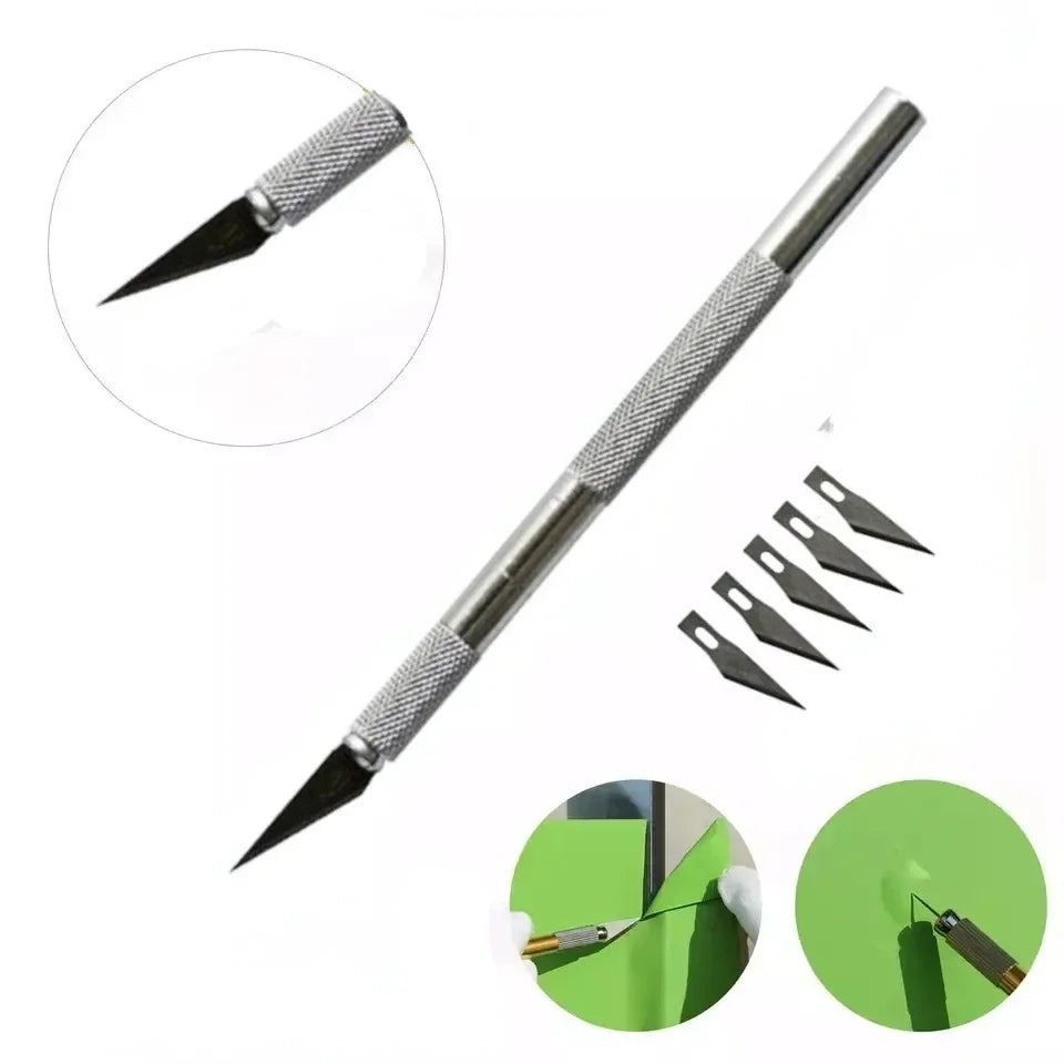 Non-Slip Metal Scalpel Knife Tools Kit Cutter Engraving Craft knives +5pcs Blades #11 for Mobile Phone PCB DIY Repair Hand Tools Zpaxo
