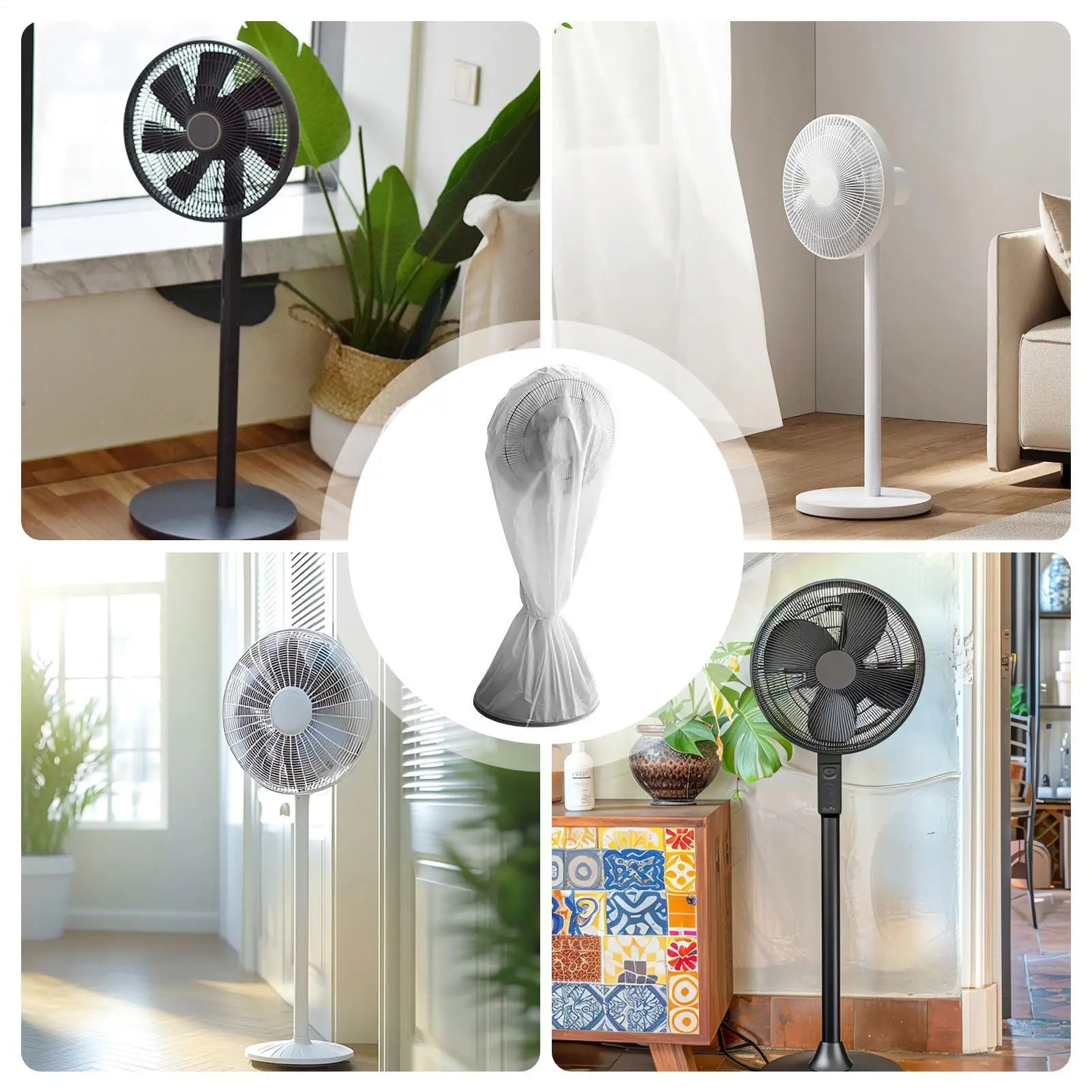 Universal Electric Fan Dust Cover Waterproof Dustproof Drawstring Bag