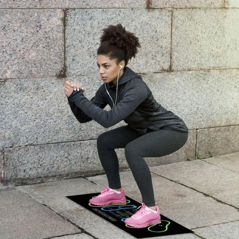 Training Mat Fitness Floor Natural Rubber Anti Slip Bottom Men's Zpaxo