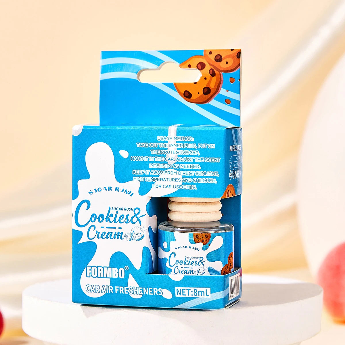 Luxury Hanging Car Air Freshener Pendant – 8ml Scent Diffuser Car Air Freshener Zpaxo COOKIES