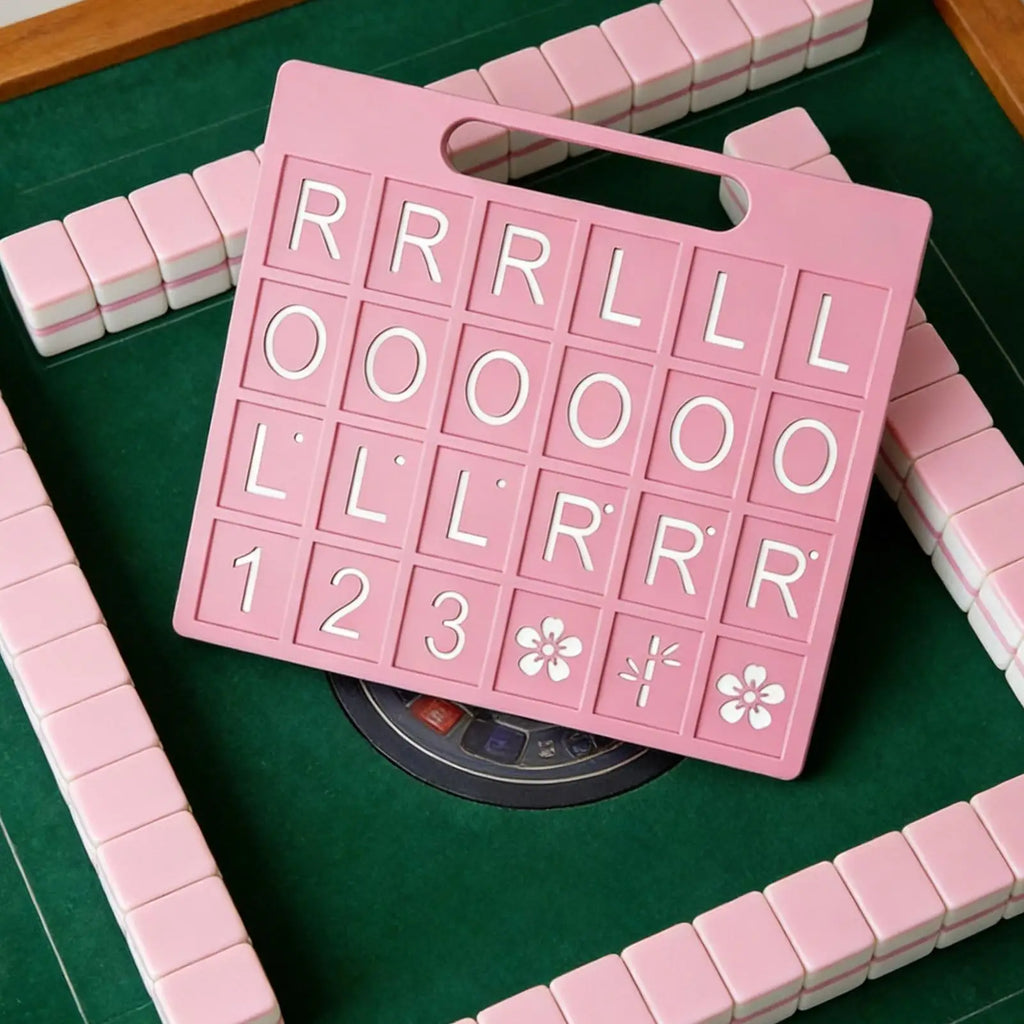 Solo Mahjong Board Practice Tiles 24 Slots Portable Fun Games Mahjong Practice Board Training Tool for Vacation Camping Zpaxo