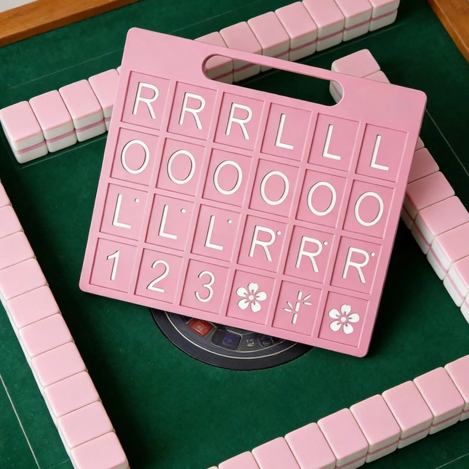 Solo Mahjong Board Practice Tiles 24 Slots Portable Fun Games Mahjong Practice Board Training Tool for Vacation Camping Zpaxo