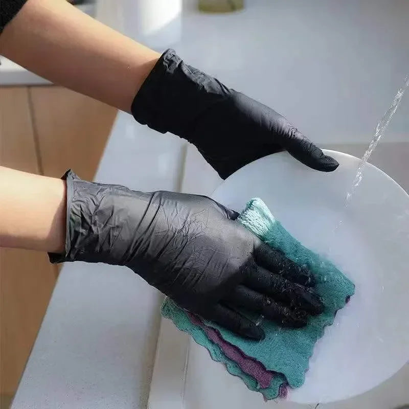 Disposable Gloves in Package Black Nitrile Gloves Home Kitchen Cooking Tools Tattoo Washing Car Household Cleaning Work Gloves Zpaxo