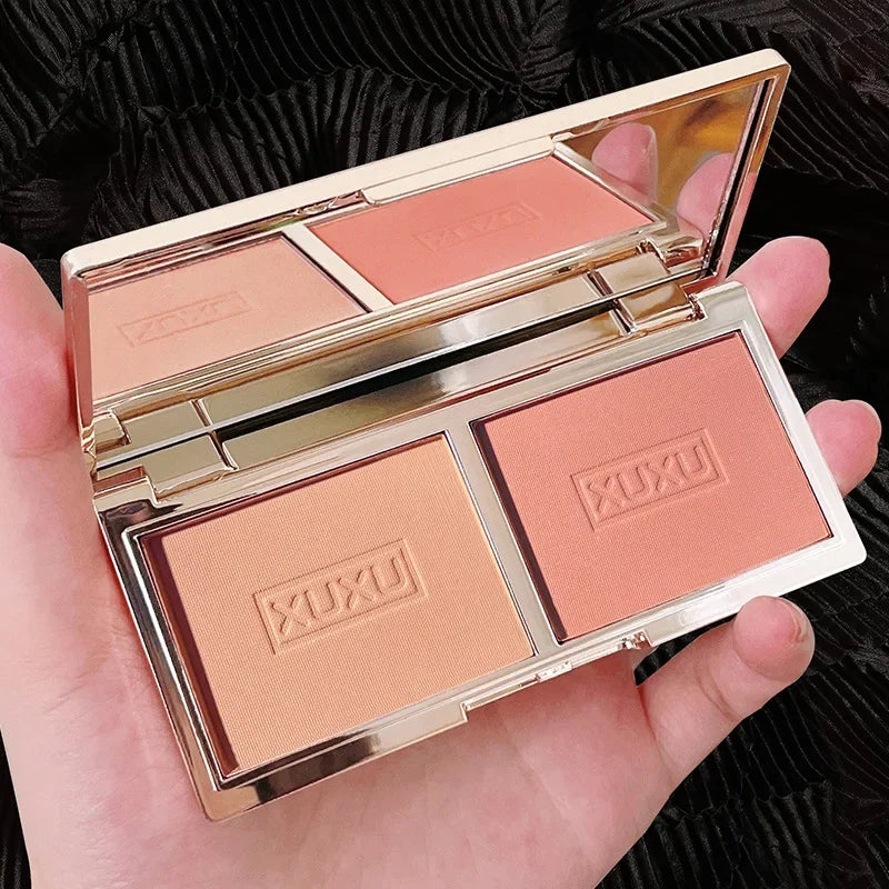 2-color Blush Pallete Natural Rendering Delicate Matte Mineral