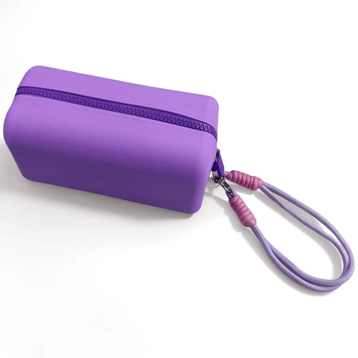 Large Silicone Makeup Bag Multifunctional Toiletry Pouch Hand Strap Zpaxo purple