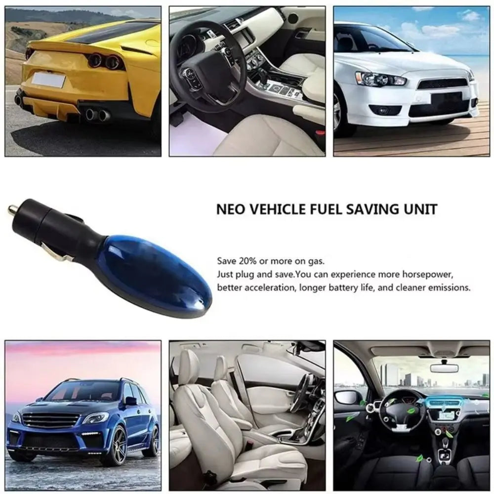 12 V Plug And Play Plug-and-Play Fuel Saver Universal Fit Portable Gas Saver Device Blue Fuel Saver Device Sync Drive Zpaxo