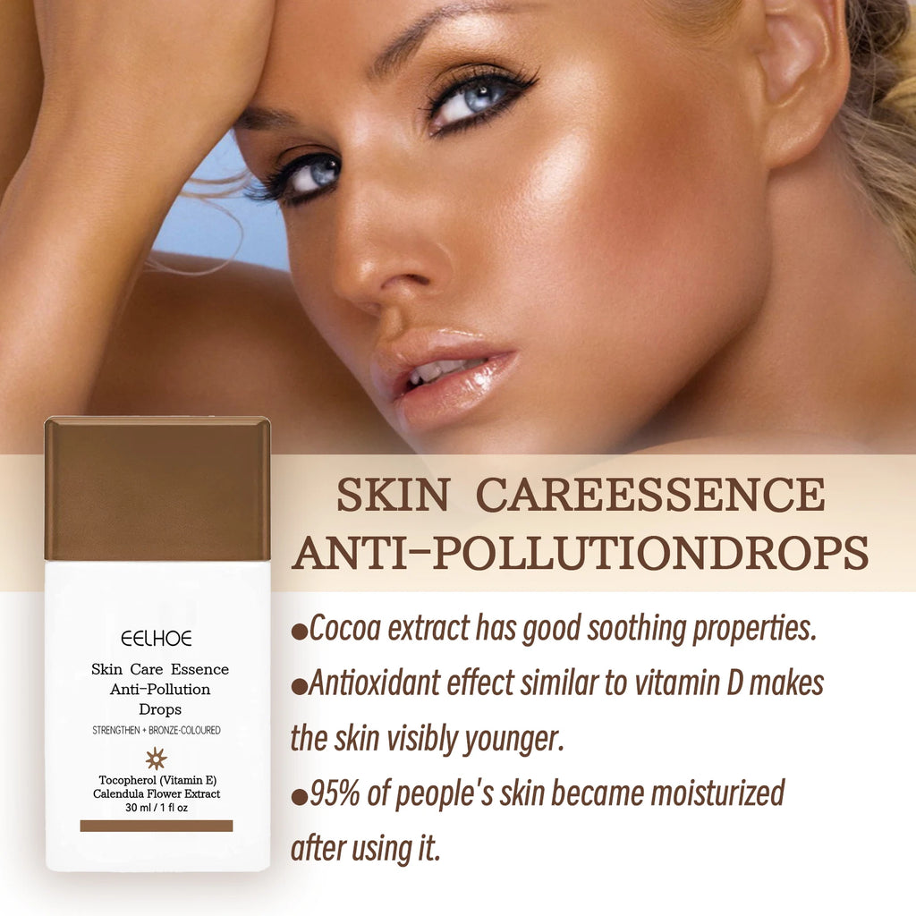 Eelhoe Peptide Self Tanning Serum Drops | Bronze Glow 30ml Self Tanning Serum Zpaxo