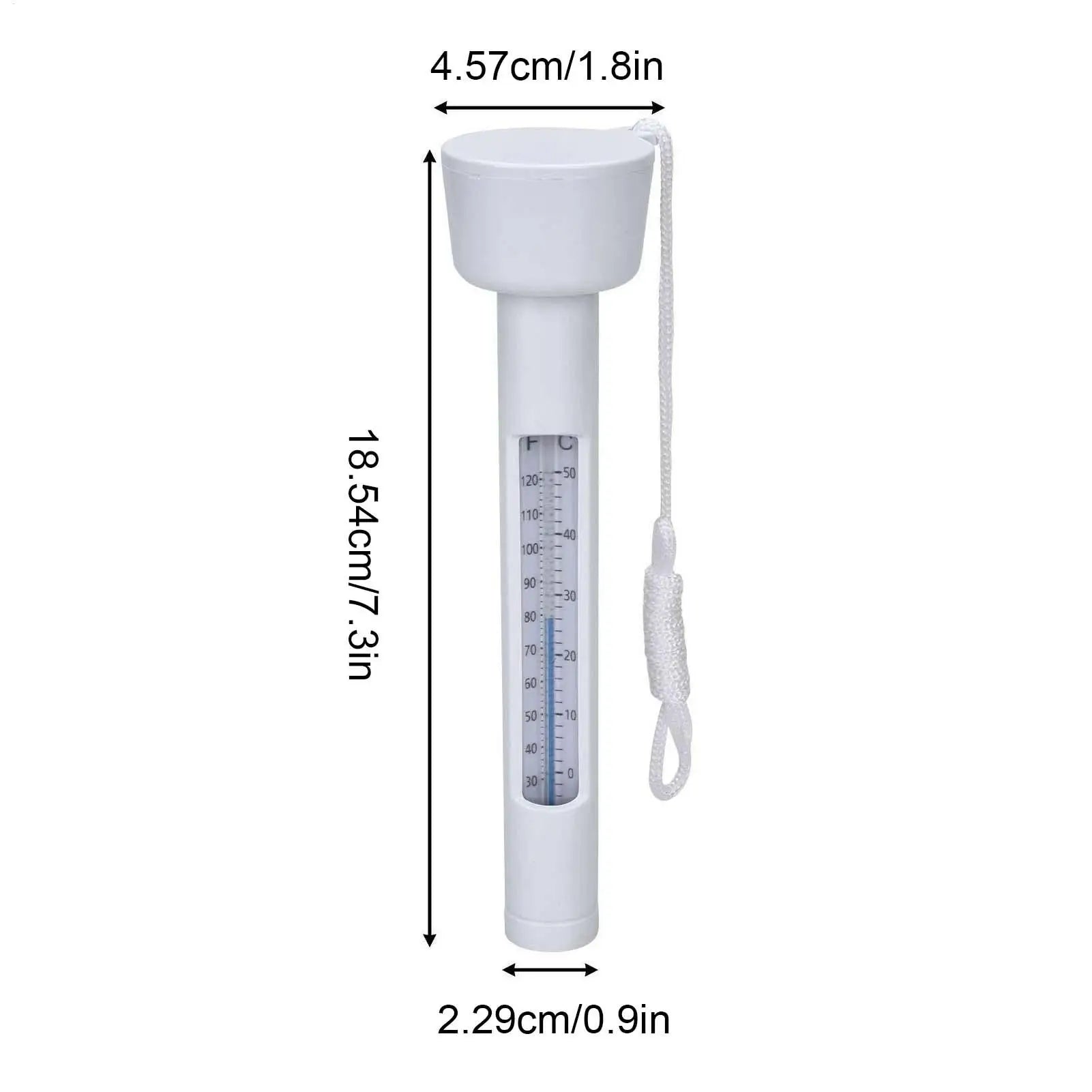 Pool Temperature Gauge Pond Meter With Rope 0-50 Floating Water Temperature Gauge Pool Accessory For Indoor Outdoor Home Spa Zpaxo