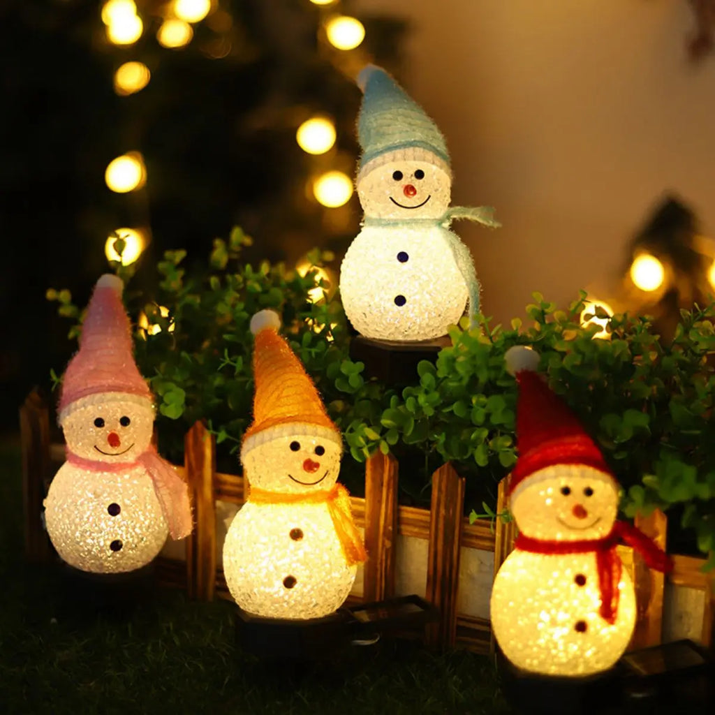 Snowman Solar Landscape Light Lawn Garden Villa Christmas Outdoor Zpaxo