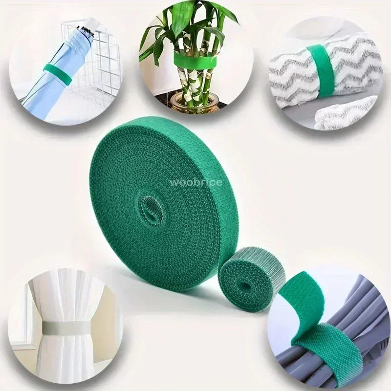 Self Adhesive Nylon Plant Ties Garden Twine Plant Bandage Hook Loop Vine Wrap Support Tape Garden Fastening Strips Cable Tie Zpaxo