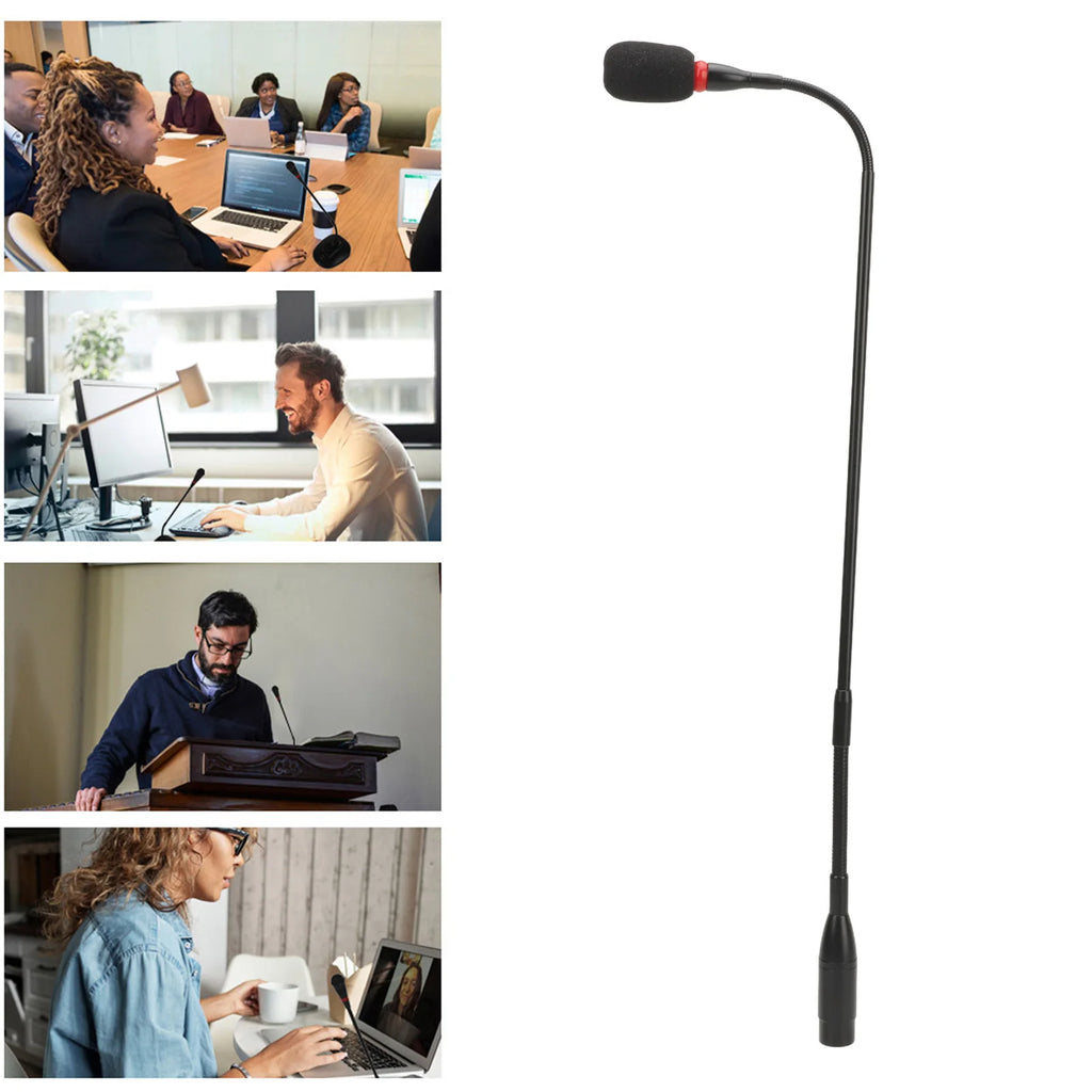 Condenser Gooseneck Microphone Clear Sound Indicator Windproof Cotton