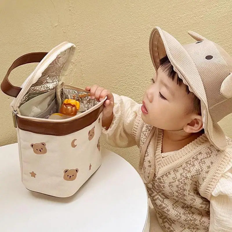Cooler Bag Cute Thermal Lunch Bags For Women Reusable Foldable Work Meal Carrier Travel Food Storage For Picnic And Camping Zpaxo