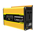 DC 12V To AC 110/220V Intelligent Power Inverter Dual USB Car Voltage Transformer 3000W Digital Power Inverter Built-in Fuse Zpaxo 12V to 220V Yellow
