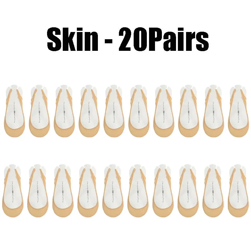Invisible Silicone Anti-slip Short Socks Summer Ice Silk Ultra-thin