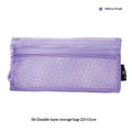 MBreathable Mesh Zipper Storage Pouch Visible Large Capacity Makeup
