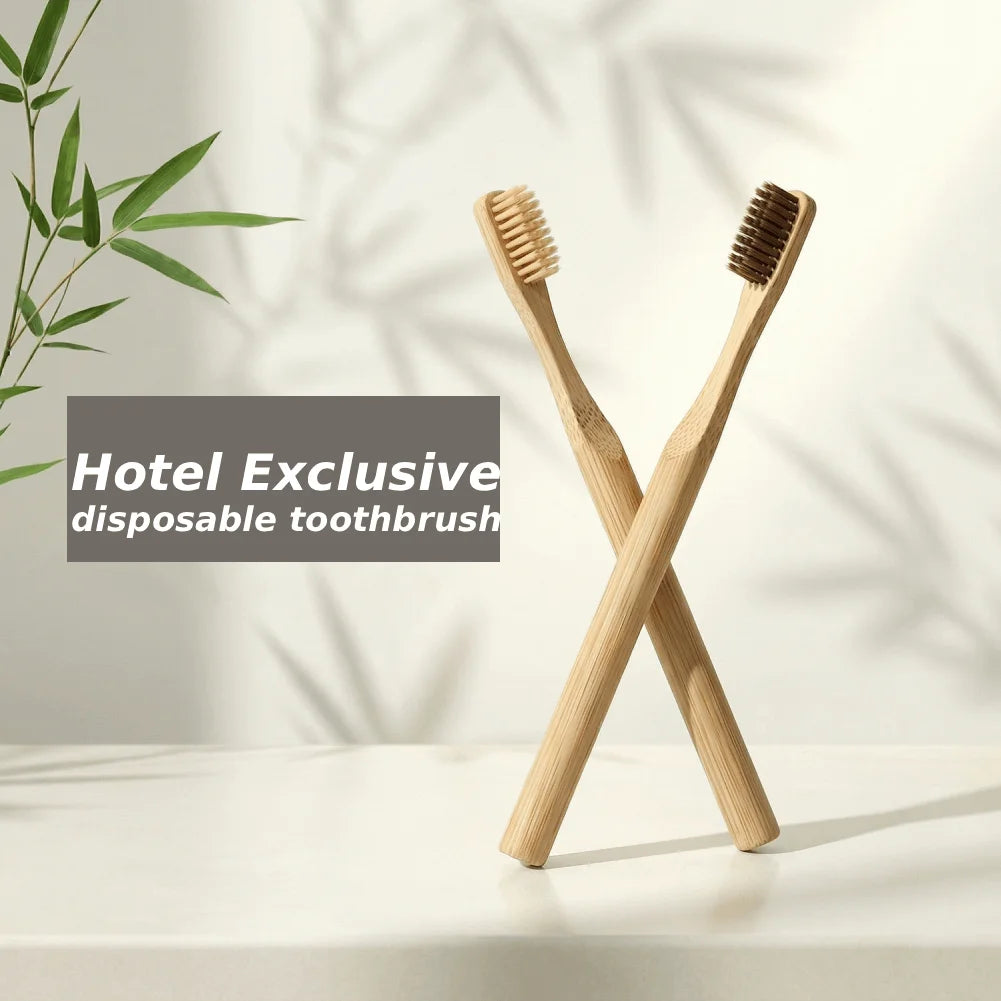 Natural Bamboo Toothbrush – Soft Charcoal Bristles | 1 or 50 Pack Bamboo Toothbrush Set Zpaxo