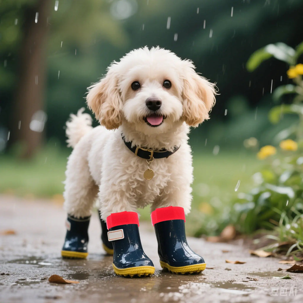 Paw Doggie Sock Holders Canine Bootie Footwear Fasteners Red Anti