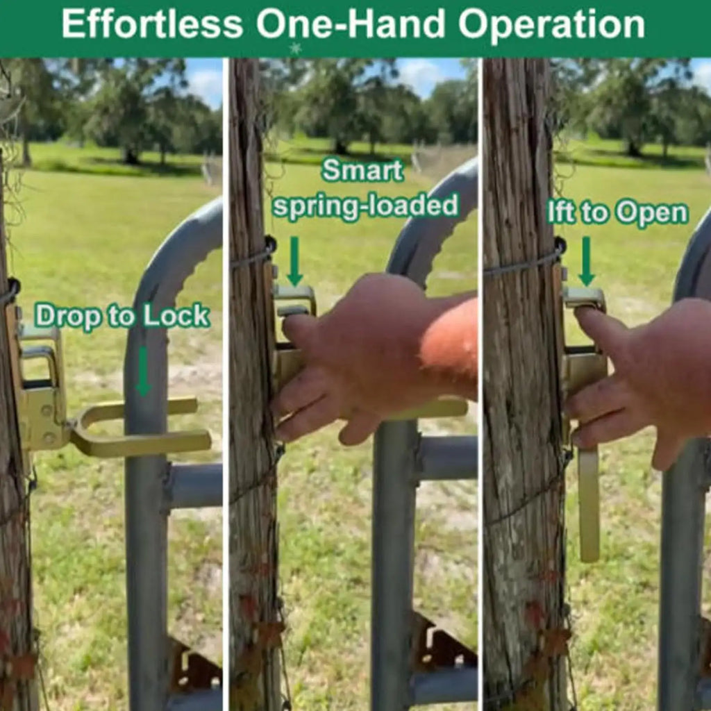 Self Closing Heavy Duty Spring Loaded Gate Latch Lock Farm Ranch Shed