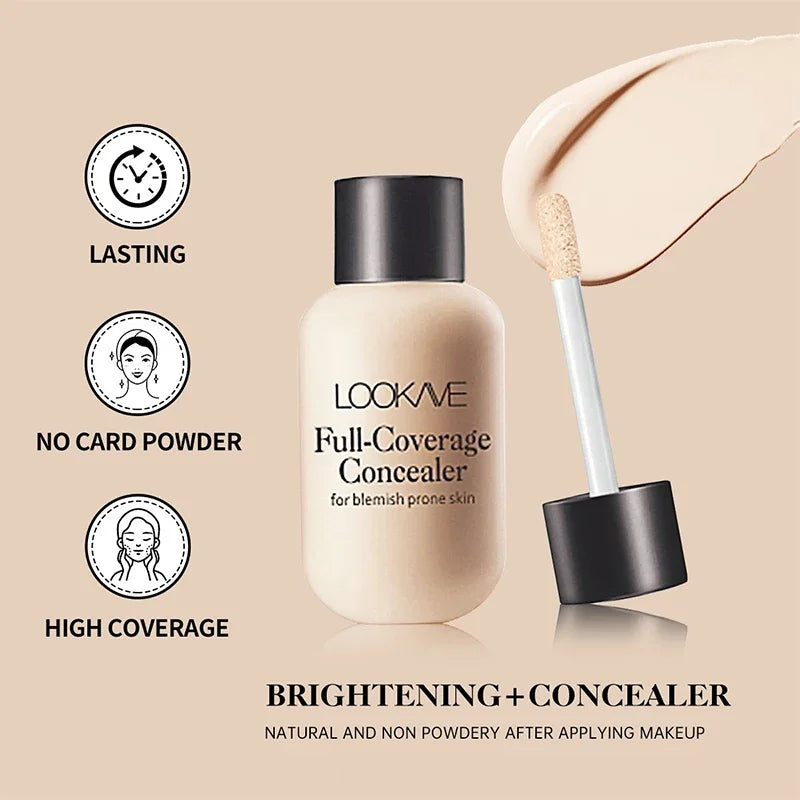 Full Cover Liquid Concealer Cream Makeup Moisturizing Eye Dark
