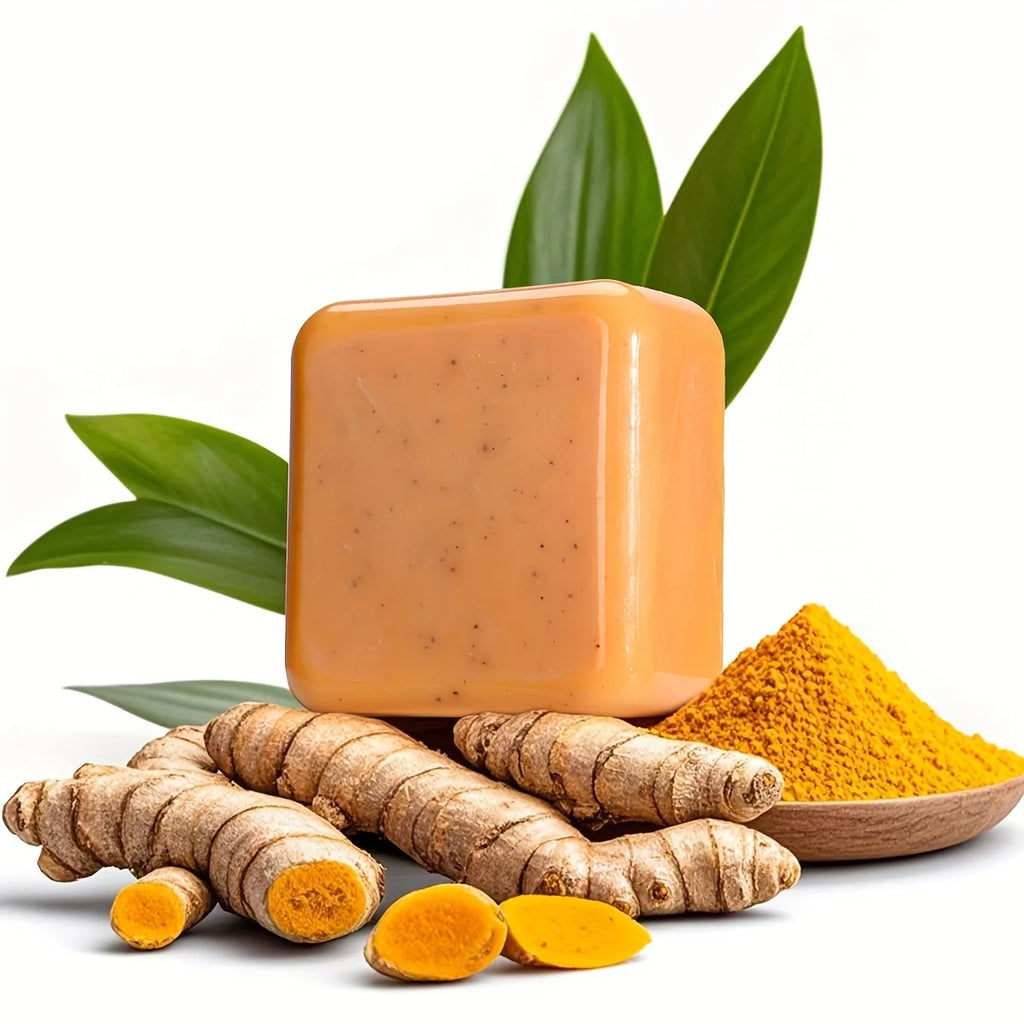 70g Turmeric Shaving and Cleansing Soap with Added Vitamin C to Make the Skin More Beautiful, Walnut Shell Powder Deeply Cleanses Zpaxo