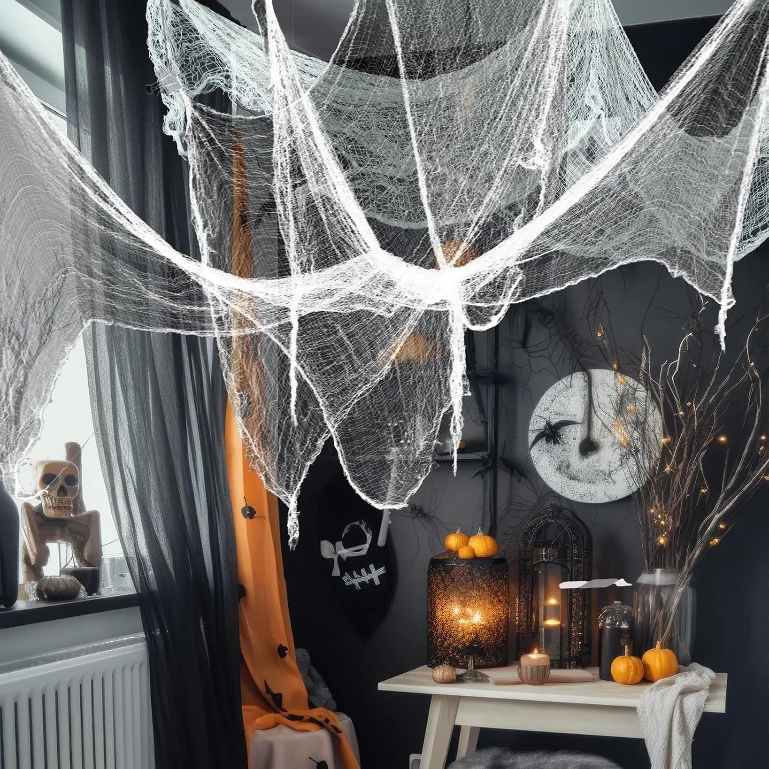 Creepy Halloween Gauze Decorative Fabric Haunted Porch Outdoor Spooky