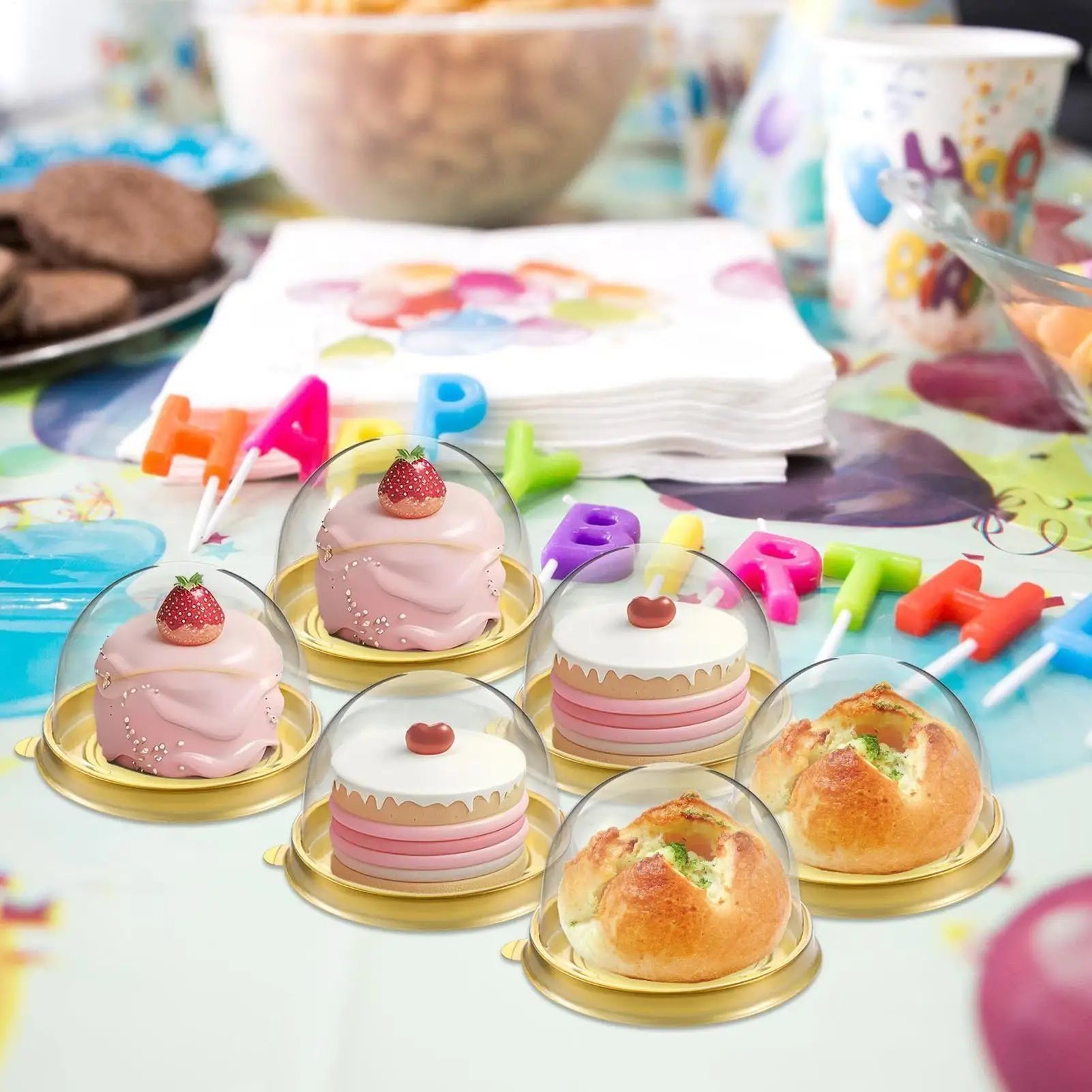 Cupcake Containers 50 Clear Bakery Supplies Mini Box Muffin Packaging