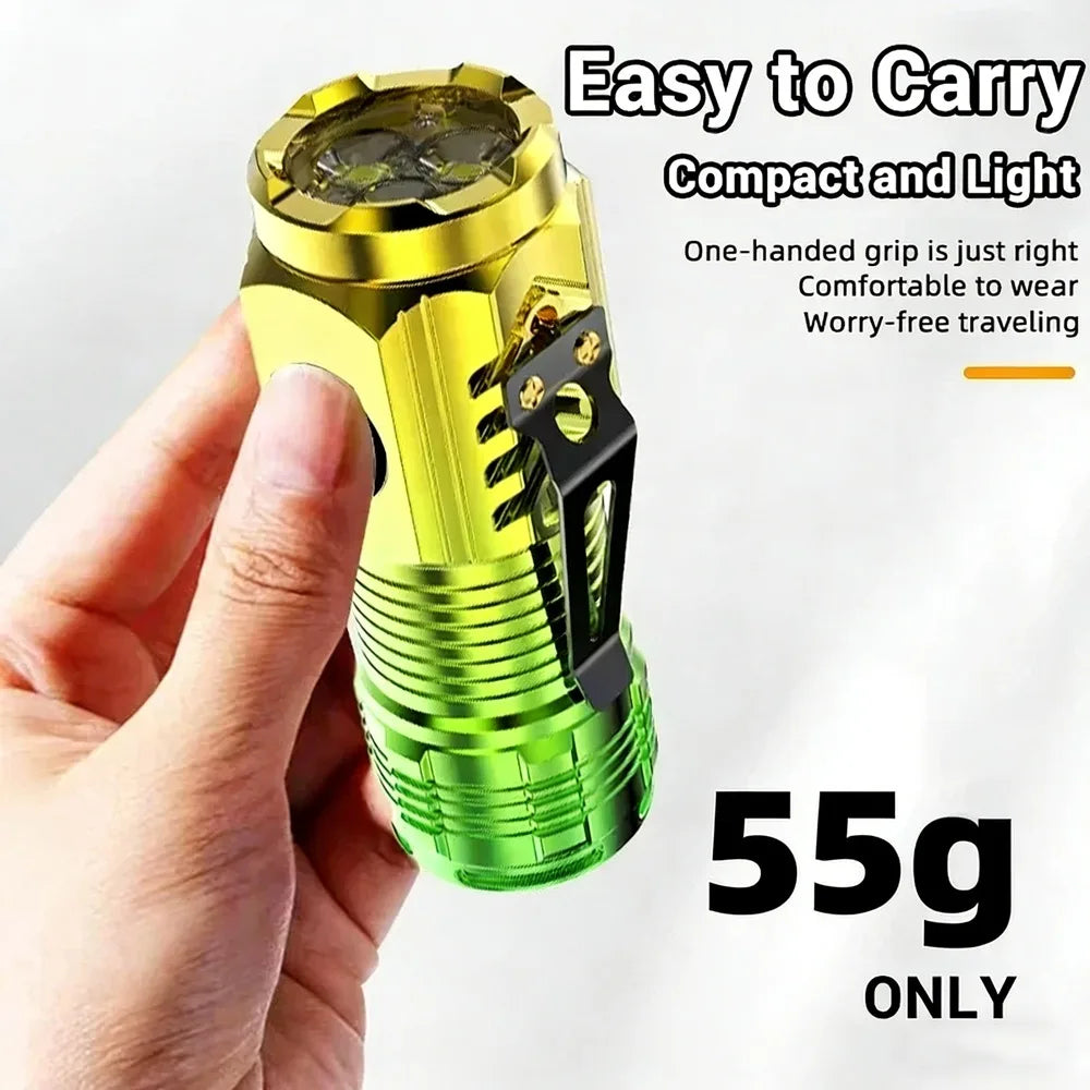 KDULIT Mini Rechargeable LED Flashlight – Waterproof Pen Clip Torch