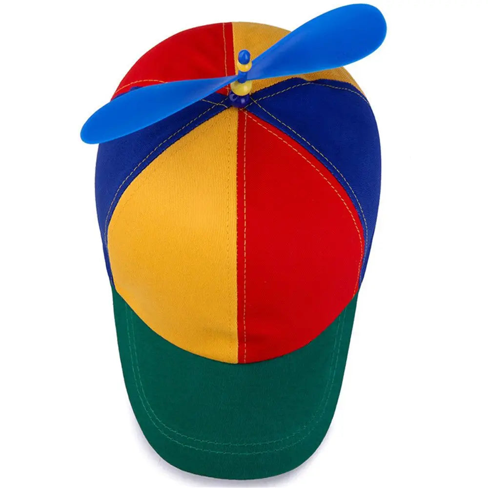 Casual Rainbow Baseball Cap Funny Helicopter Propeller Snapback Hat Bamboo Dragonfly Adventure Dad Hat Boys Girls Zpaxo