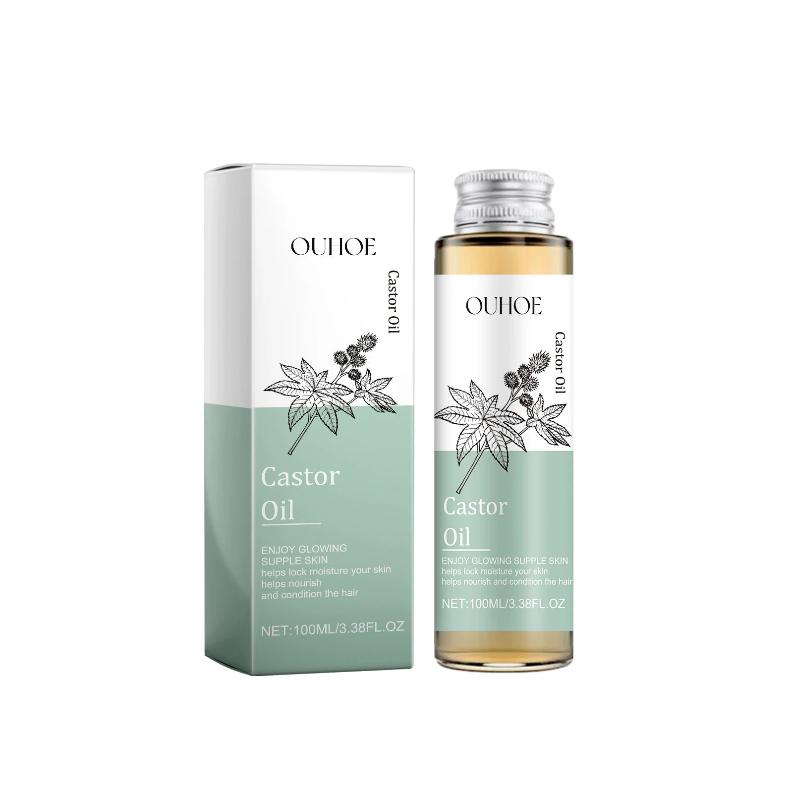 Pure Cold Pressed Argan Oil for Skin, Hair, Face & Nails 100ml Argan Hair & Skin Oil Zpaxo Castor