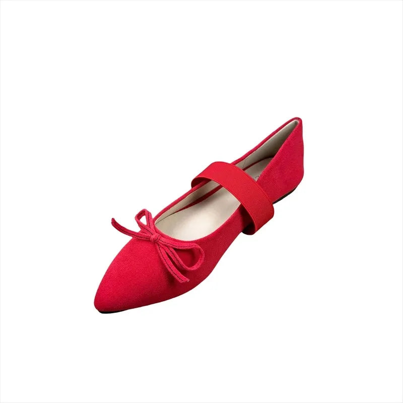 Flat Shoes for Women Spring and Autumn Red 2025 New Mary Jane Ballet Plus Size Women's Shoes Ladies Loafers Women zapatos Zpaxo
