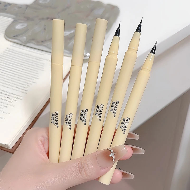 Black Liquid Eyeliner Pen Lasting Waterproof Sweatproof Eyeliner Lying Silkworm Pen Big Eyes Makeup Women Cosmetics Beauty Tools Zpaxo