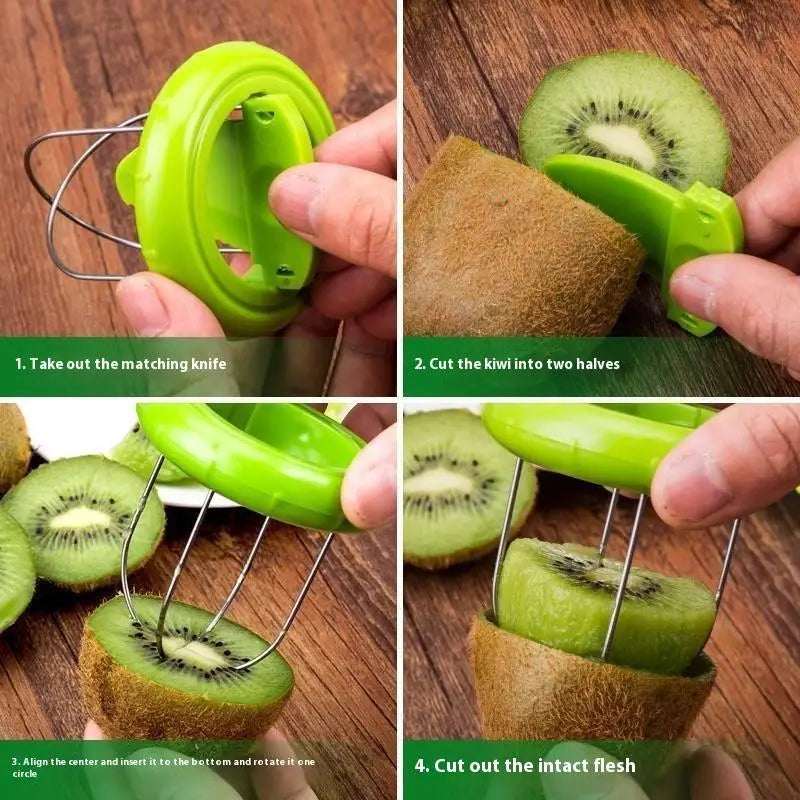 Kiwi Cutter Peeler Slicer Kitchen Detachable Creative Gadgets Stainless Steel Lemon Peeling Tools Fruits Salad Maker Accessories Zpaxo