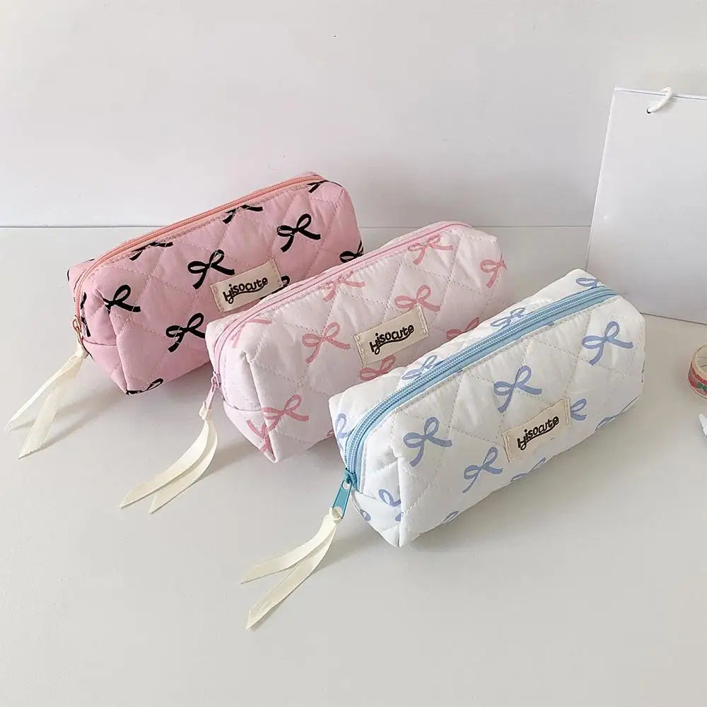 Cute Pink Bow Pencil Case – Large Capacity Girls Stationery Bag Pencil Case Zpaxo