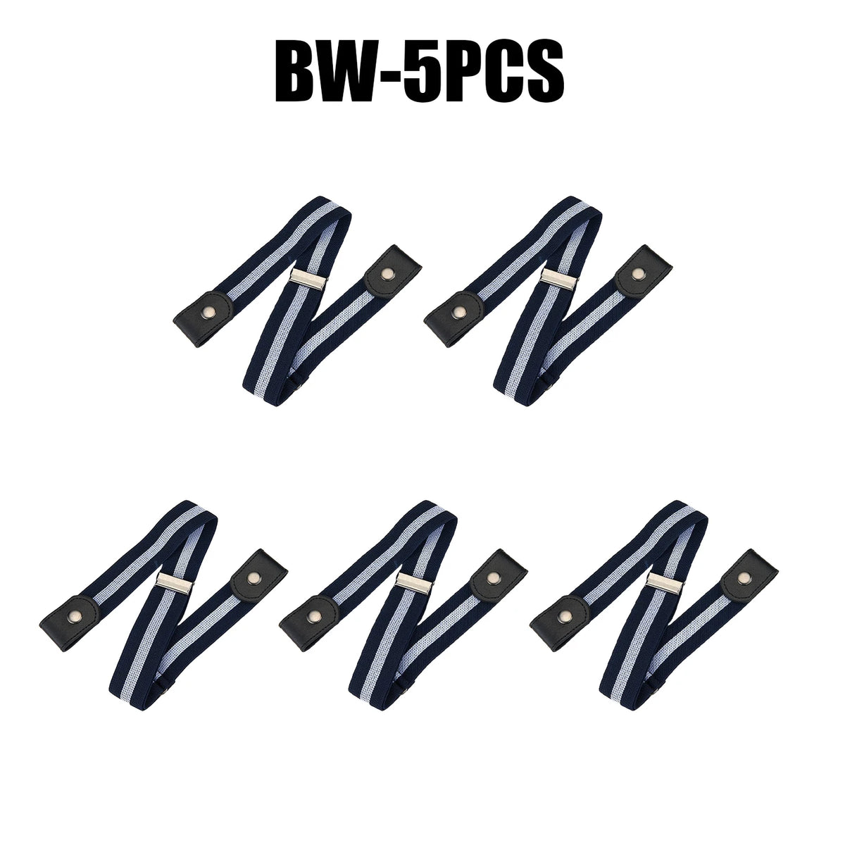 Unisex Invisible Adjustable Elastic Belt Stretchy No-mark Zpaxo BW 5PCS