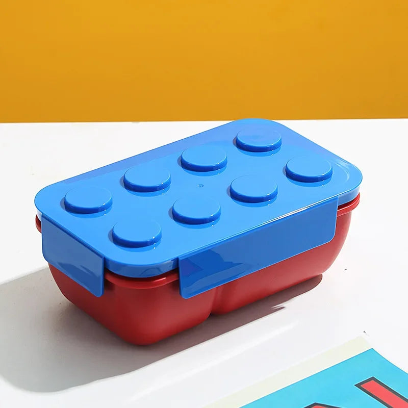 Creative Building Blocks Sealed Lunch Box Kids Student Bento Portable