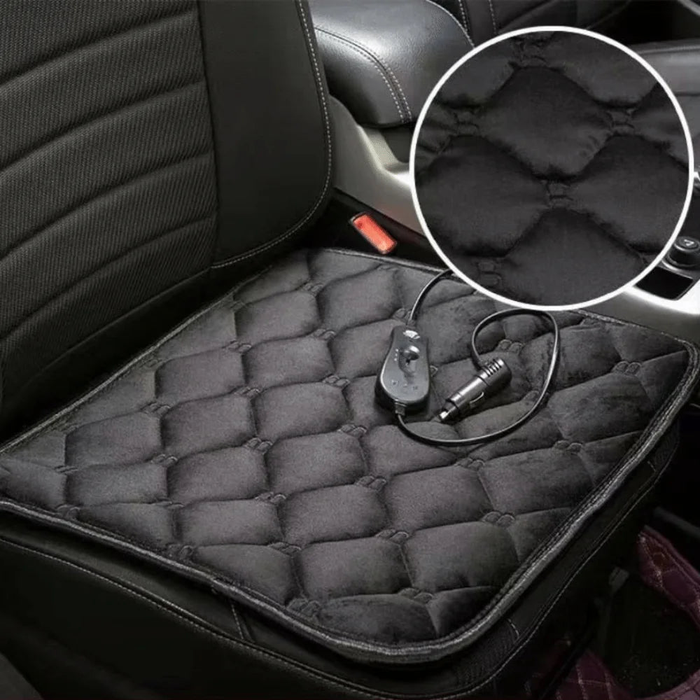 24V Power Heated Car Seat Cushion Universal Fit Multi-voltage Heating Zpaxo