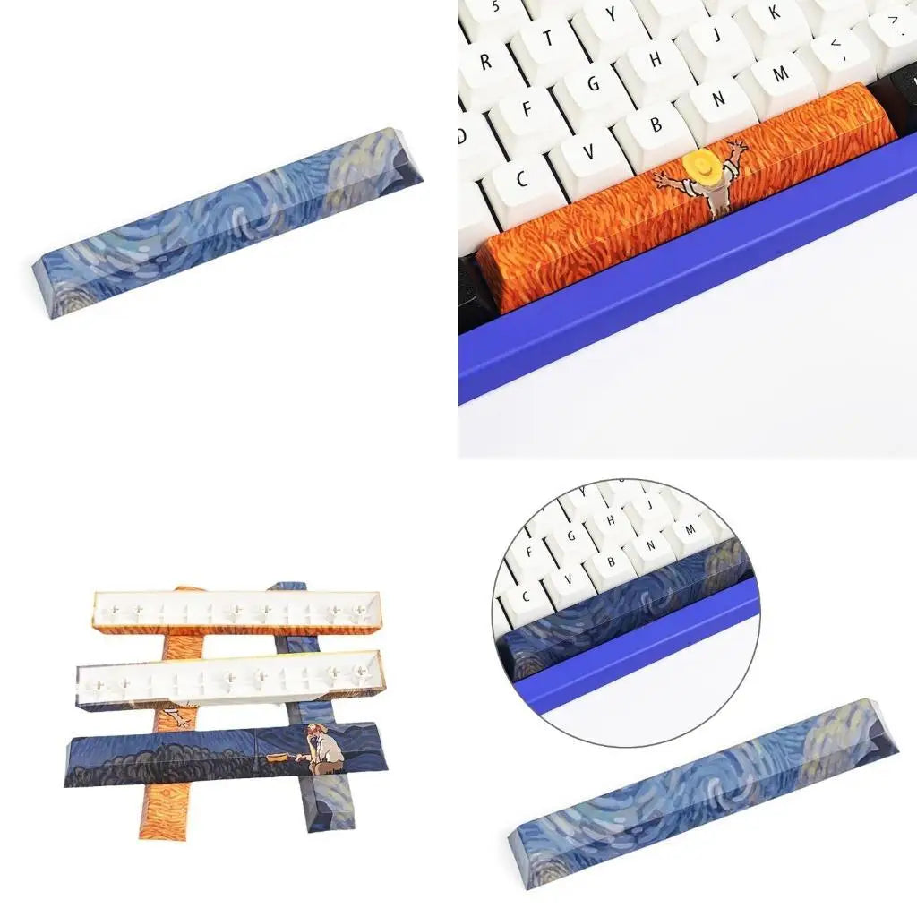 Spacebar Keycap DyeSublimated Keycaps 6.25u 6.25X Durable PBT for Most Mechanical Keyboard DIY Replacement Keycaps Zpaxo