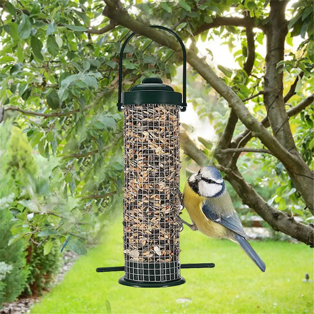 Pet Bird Feeders Hanging Outdoor Parrot Seeds Food Feeder Tree Garden