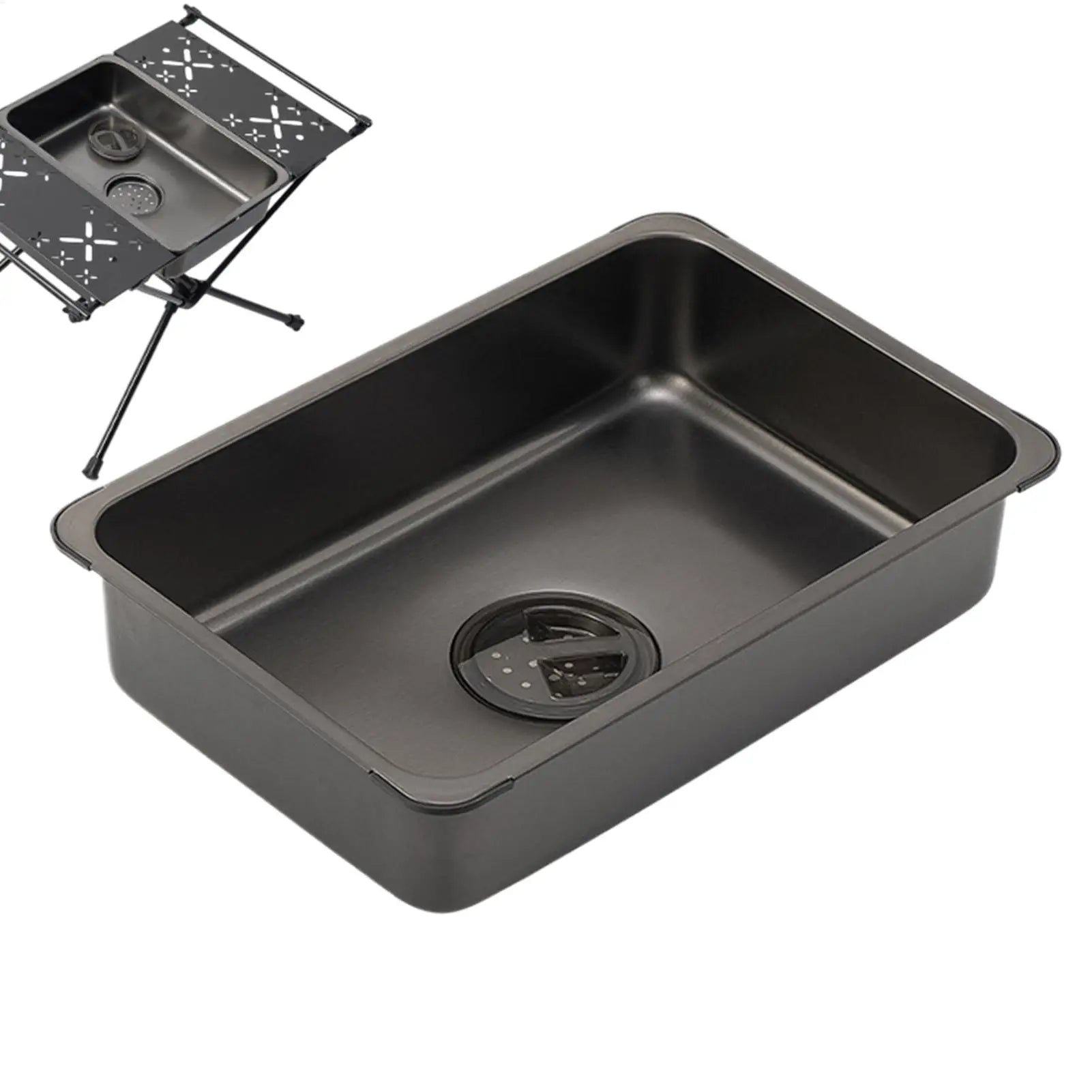 RV Sink Stainless Steel Small Multipurpose Washing Up Bowl Dish Tub