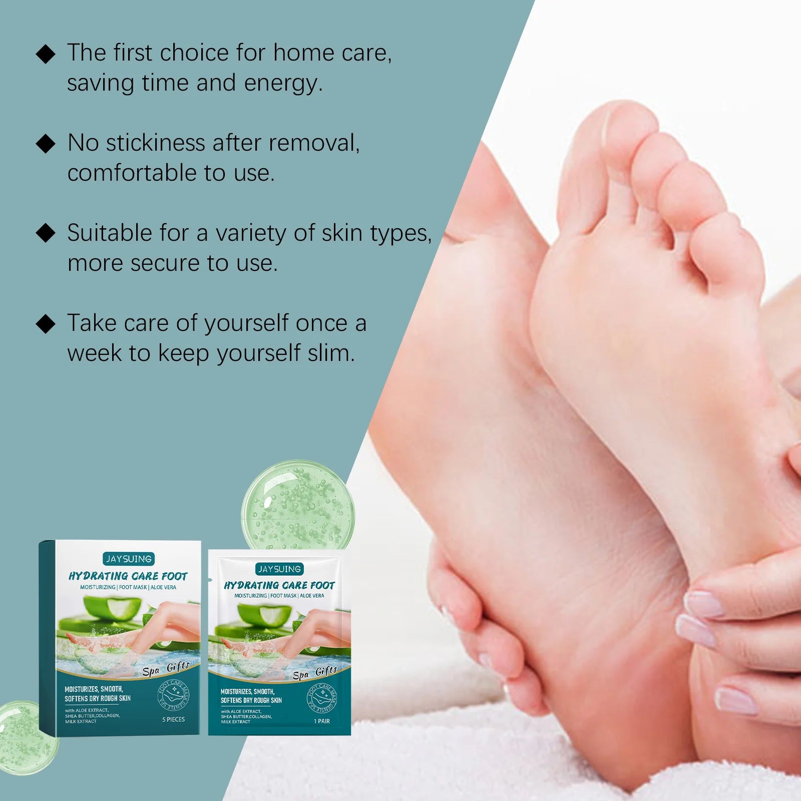 Aloe Vera Exfoliating Foot Mask – Callus & Dead Skin Remover Exfoliating Foot Mask Zpaxo
