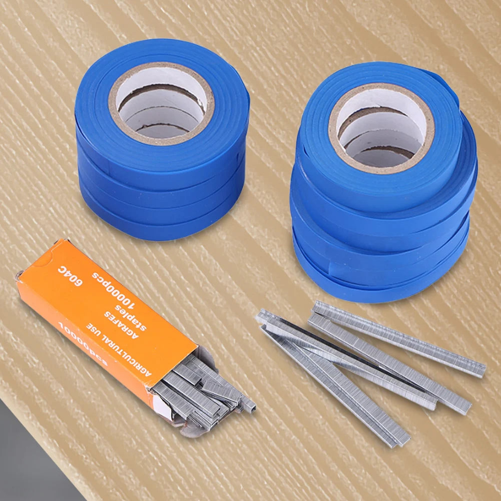 12 Plant Branch Tie Tape 1 Box Staple Tying Binding Machine Tool