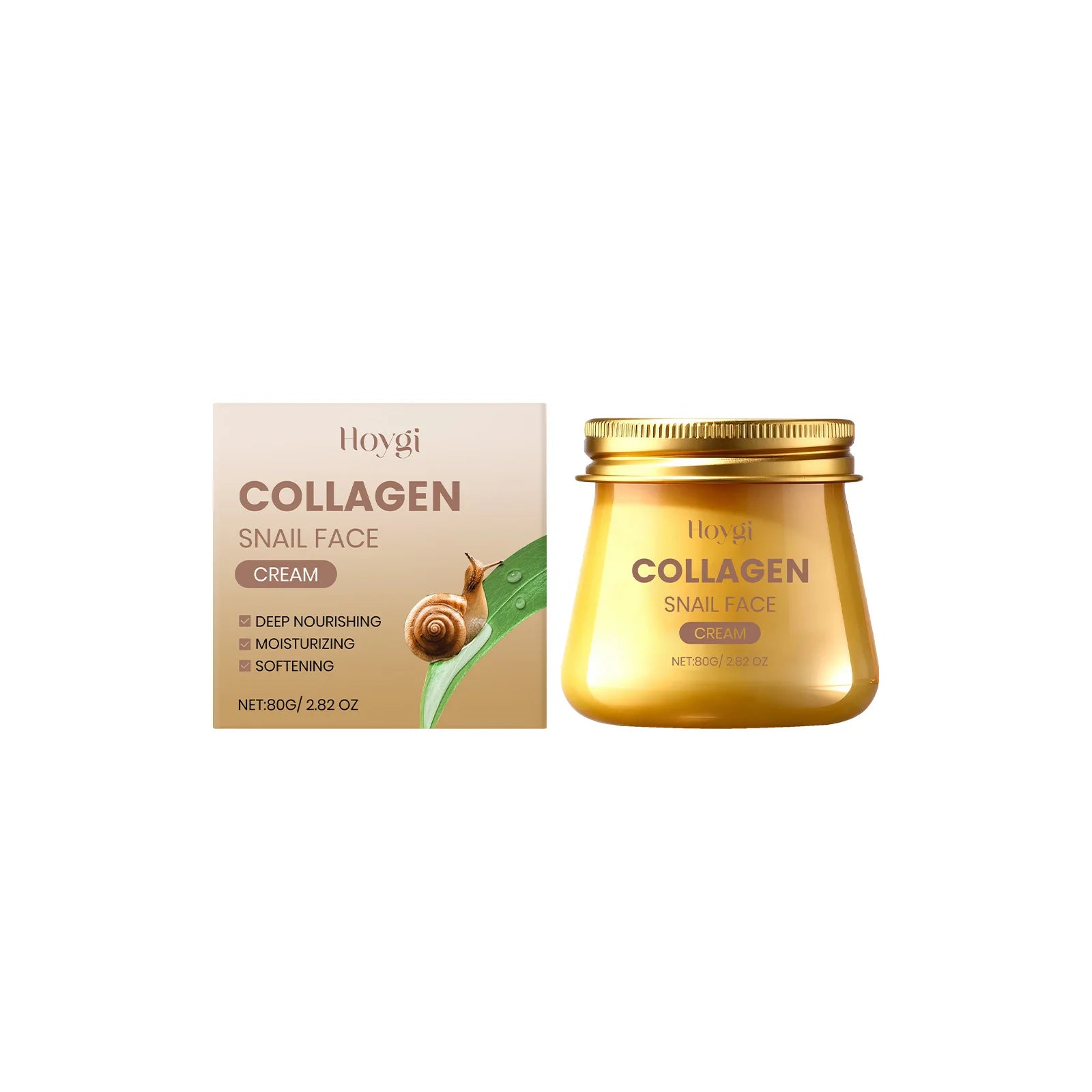 Anti-Aging Collagen Snail Elastic Moisturizing Face Cream – Enhances Skin Elasticity Improves Dryness Sagging Skin Care Cream Zpaxo 80g boxed
