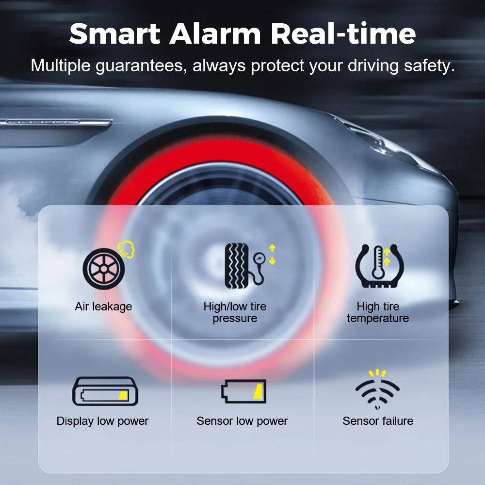 Auto Security Alarm Systems External Sensor Wireless Mini Car Tire